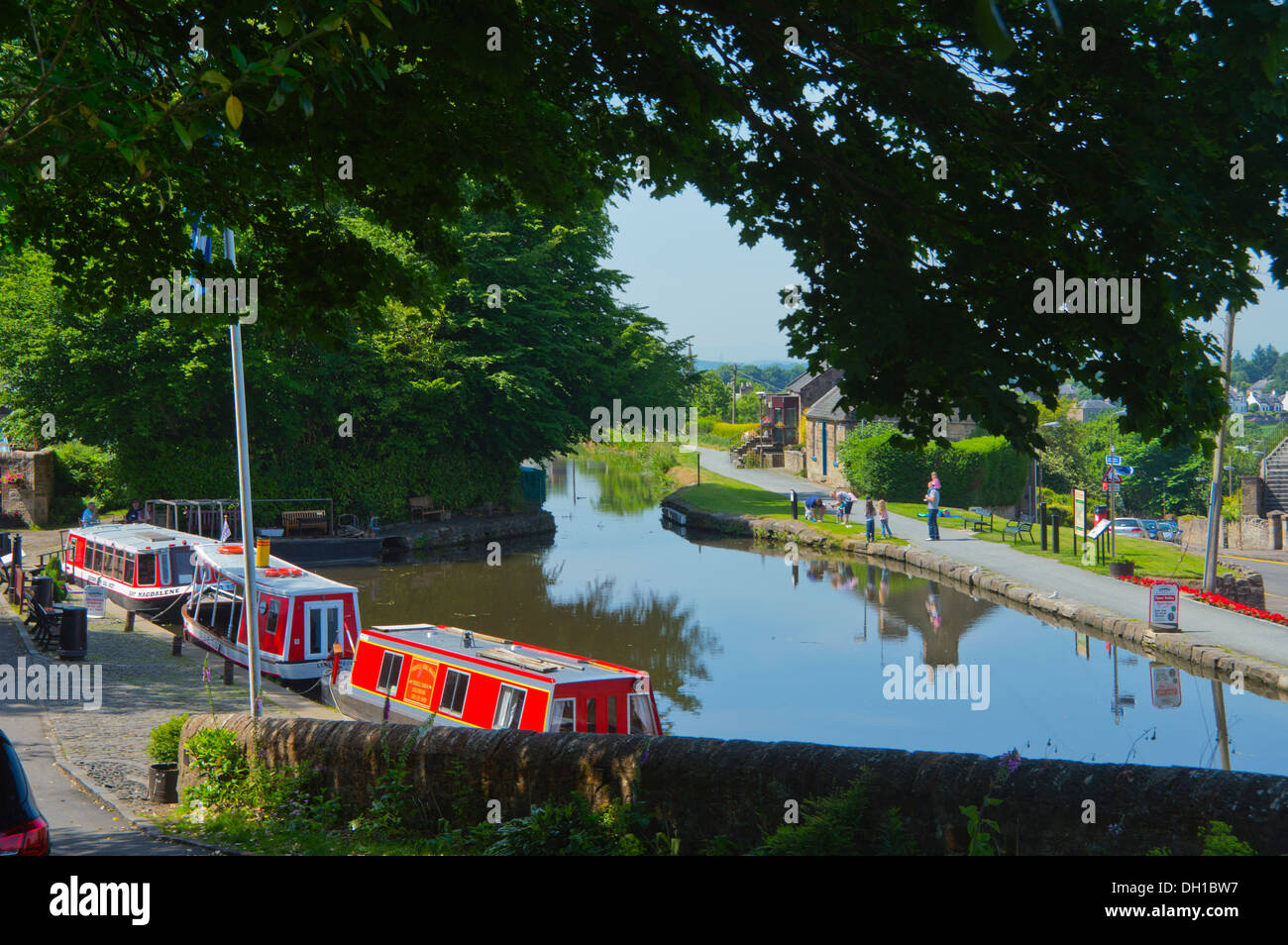 Kanal-Becken, Linlithgow, West Lothian, Schottland, UK Stockfoto