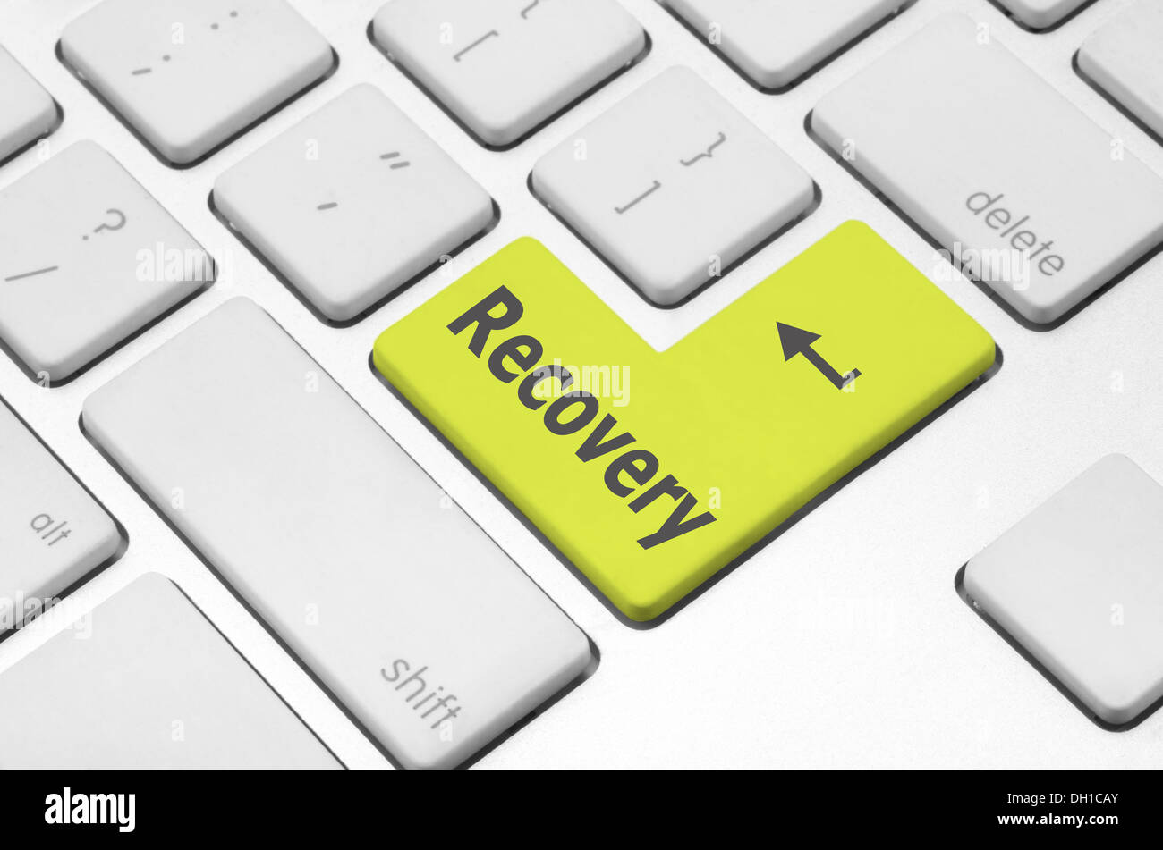Recovery-Taste auf der Computertastatur Stockfoto