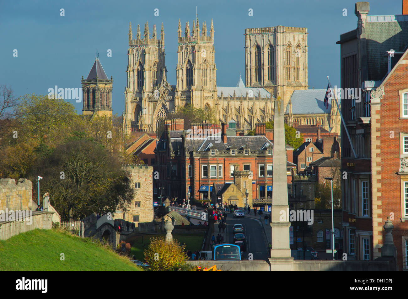 Yorkminster von den Wänden, York, Yorkshire, England Stockfoto