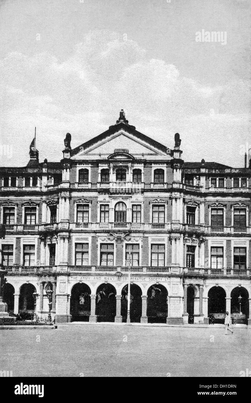 Alte vintage 1900s Armee und Marine stores, Kala Ghoda, Bombay, Mumbai, Maharashtra, Indien Stockfoto