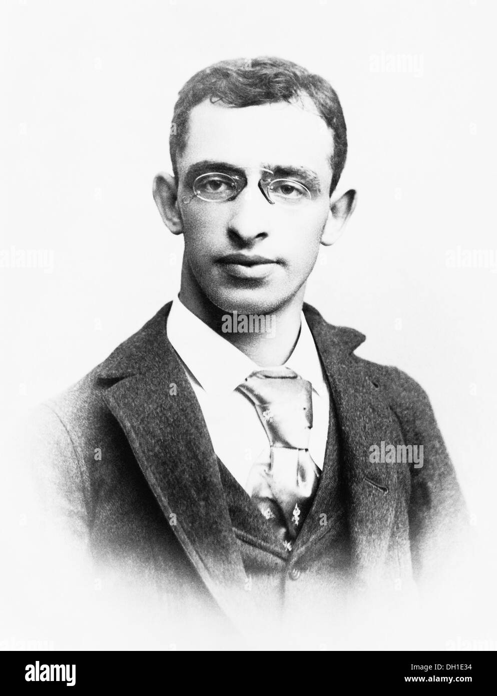 Vintage-Foto des Anarchisten und Autors Alexander Berkman (1870 – 1936). Foto ca. 1892. Stockfoto