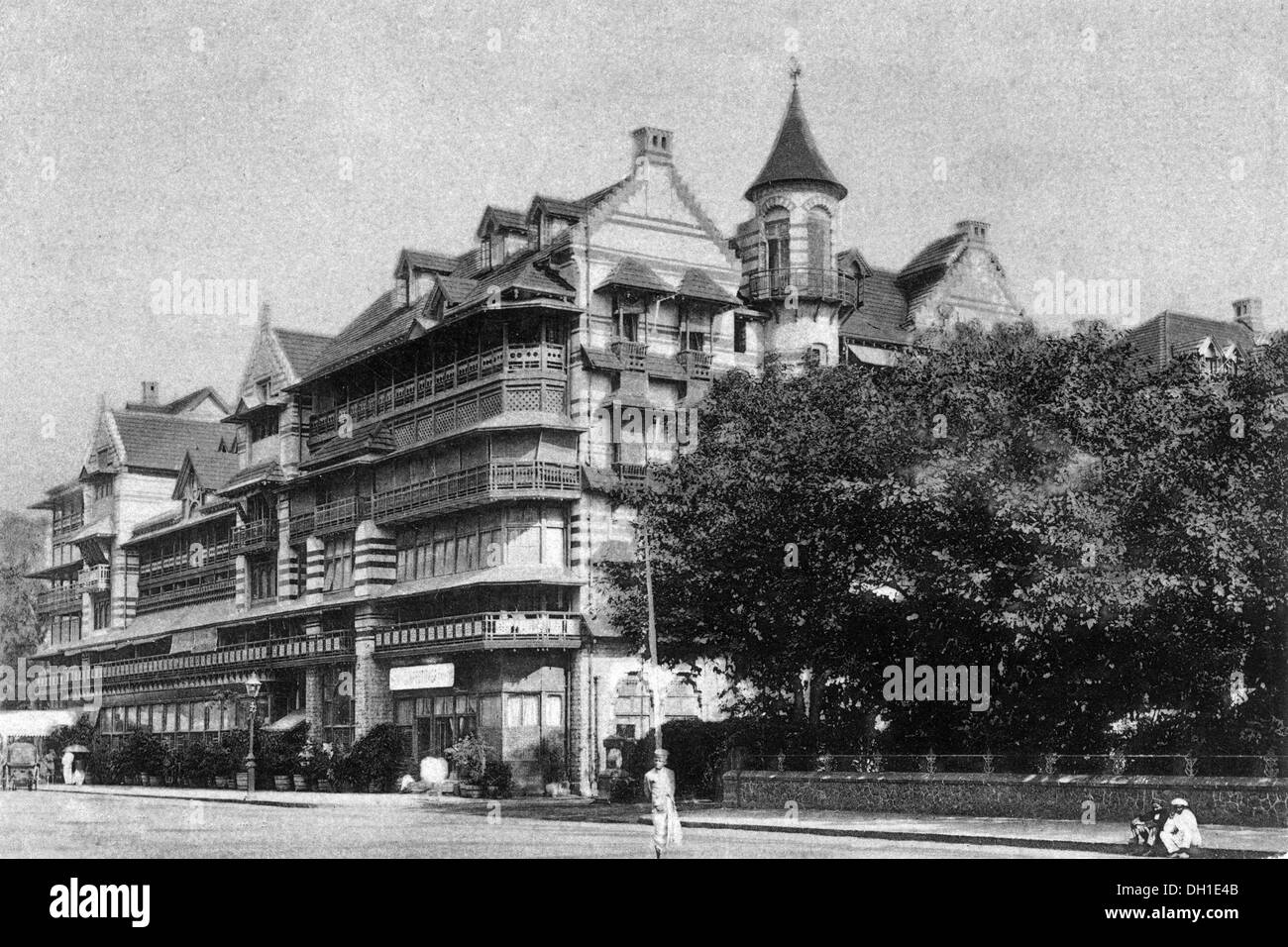 Alte vintage 1900s Esplanade Hotel Anhang bombay Mumbai Maharashtra Indien - Aja 183413 Stockfoto
