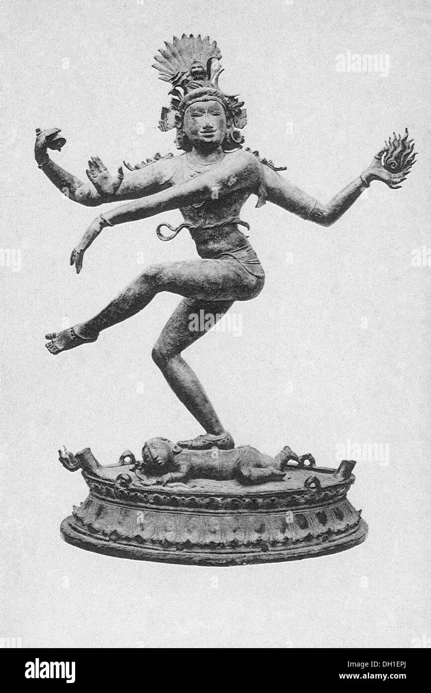 alte Vintage-Foto von Nataraj Idol in Madras Museum Tamil Nadu Indien Stockfoto