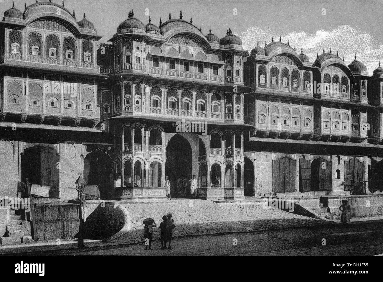 alte Vintage-Foto von Sanskrit College Jaipur Rajasthan Indien Stockfoto
