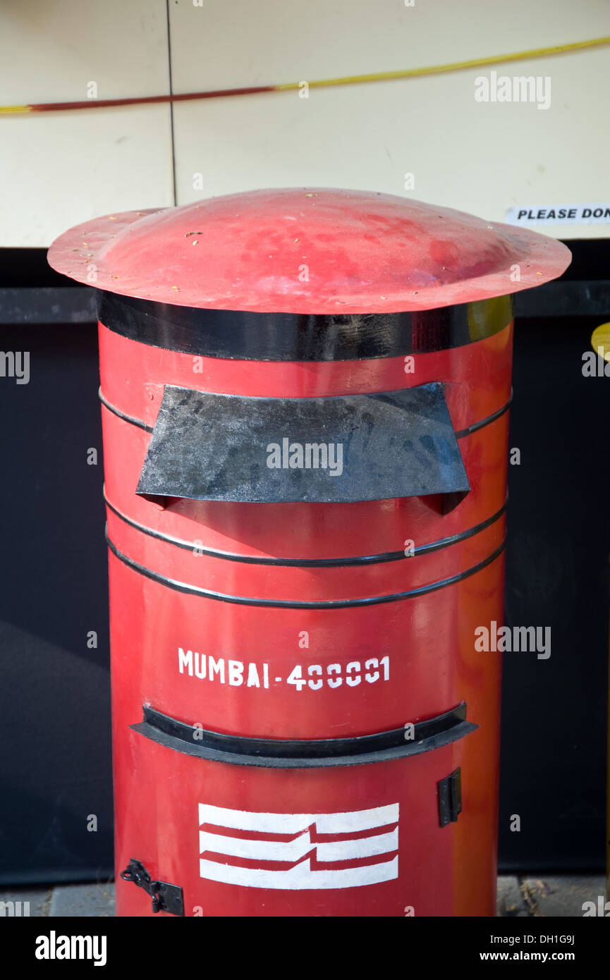 Brief Post Kasten Mumbai 400001 Maharashtra Indien Asien Stockfoto