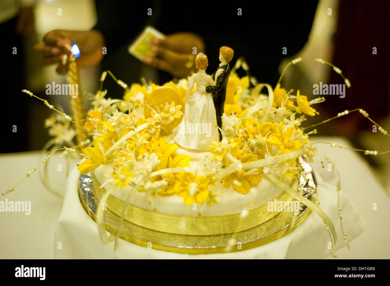 Hochzeitstag Kuchen, indien, asien Stockfoto