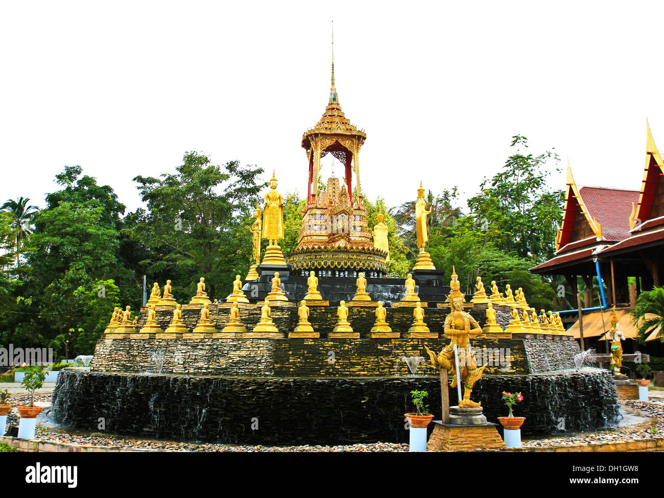 Pagode, Thai-Tempel, Samut Songkhram In Thailand. Stockfoto