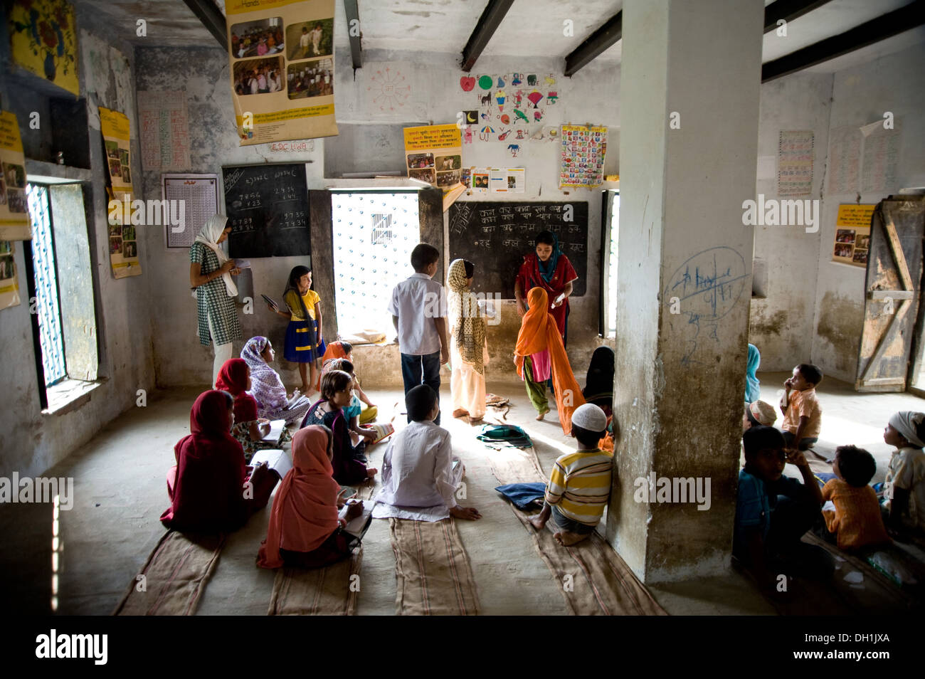 Islamische Schule für Kinder Uttar Pradesh Indien Asien Stockfoto