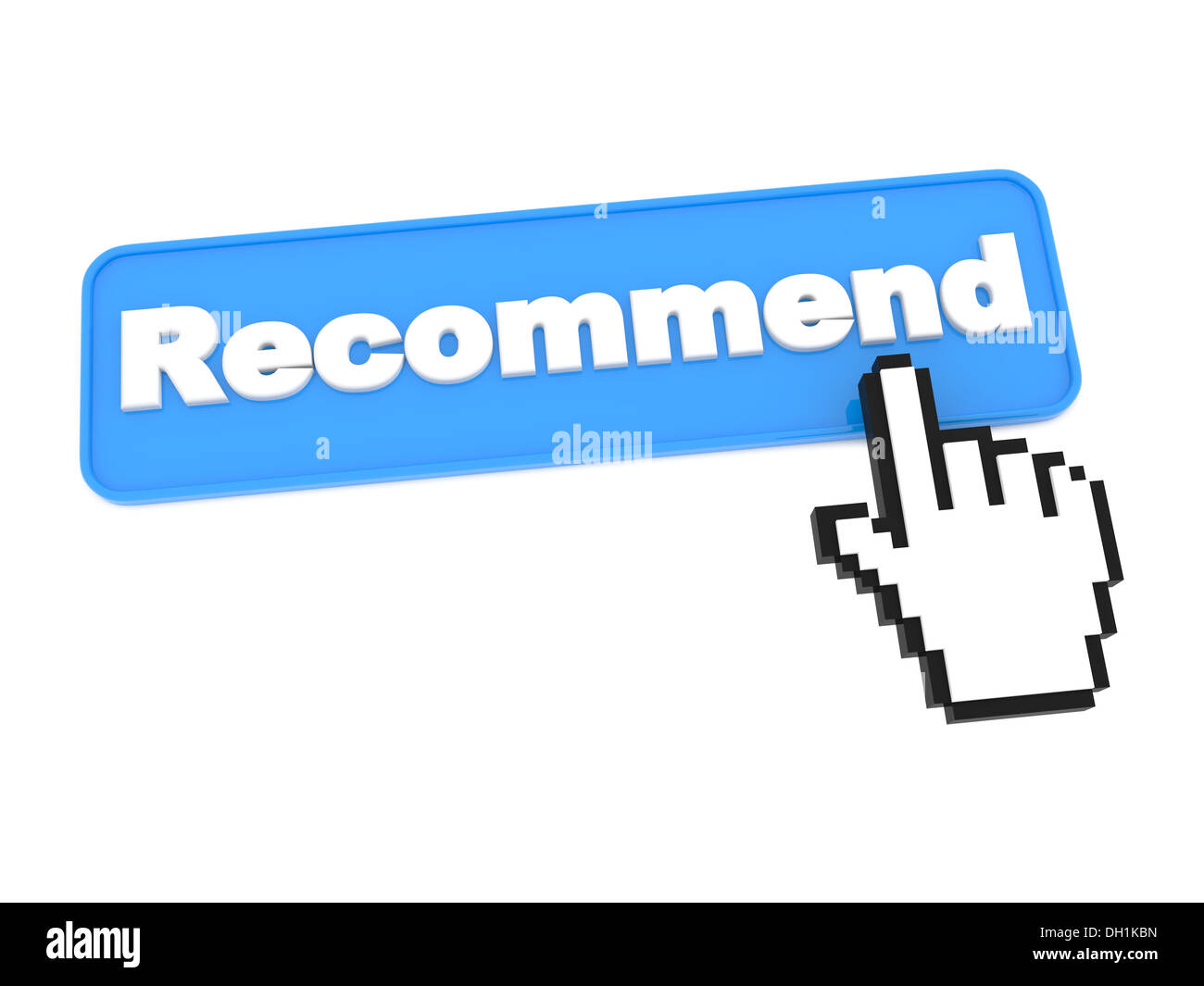 Web-Taste - empfehlen. Stockfoto