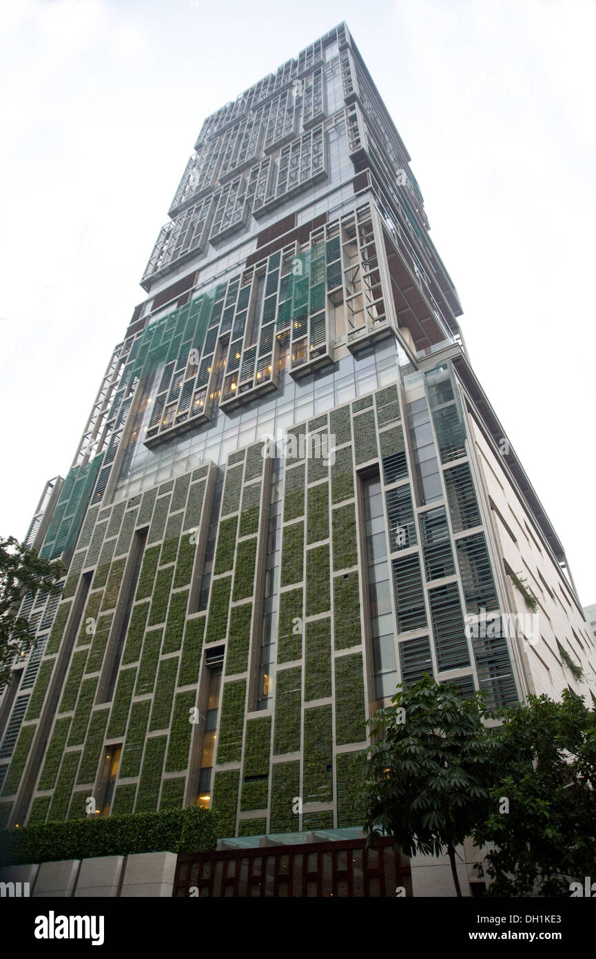 Gebäude von Mukesh Ambani Hause Antilia Mumbai Maharashtra Indien Asien Stockfoto