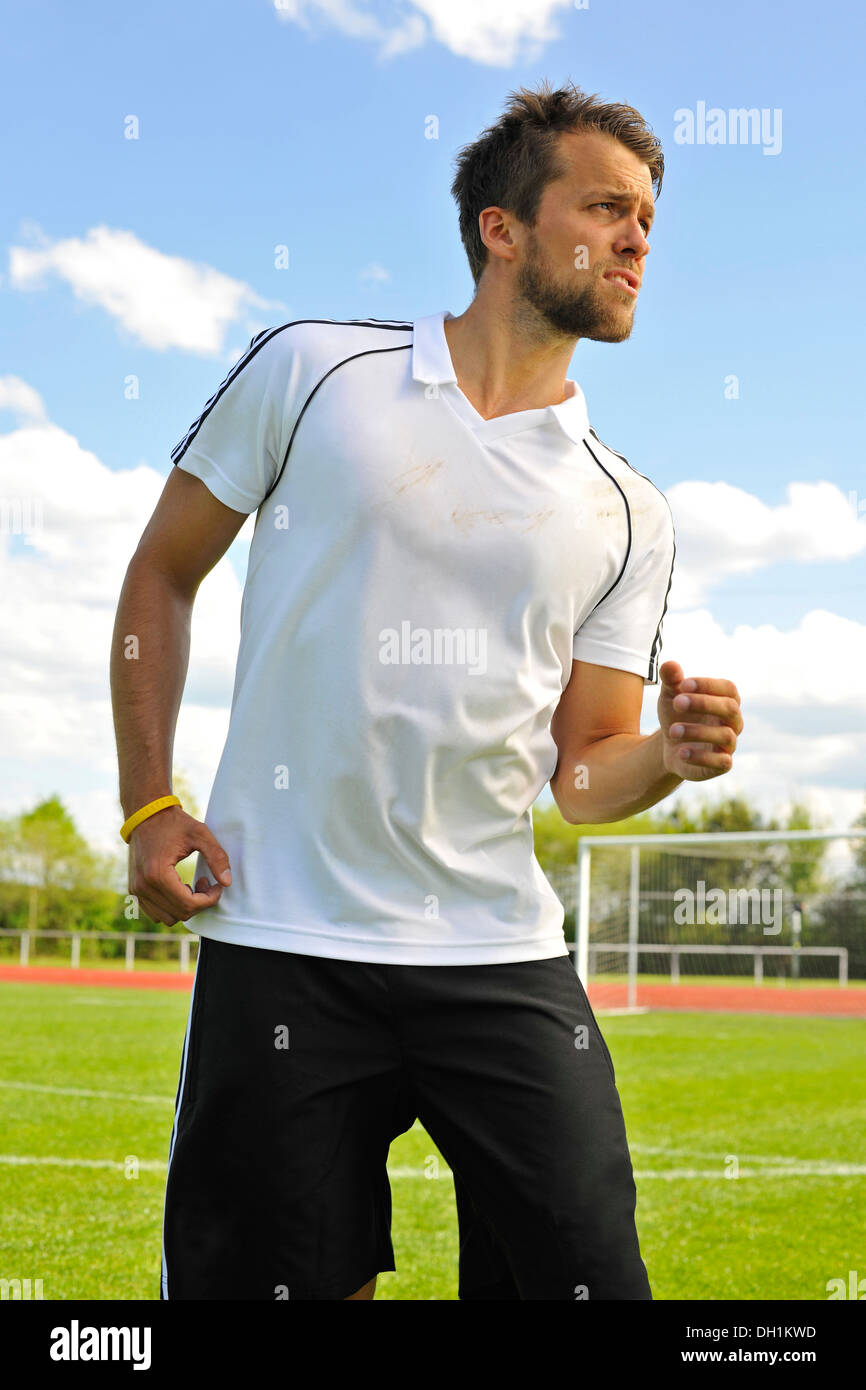 Fußball-Spieler, Porträt, München, Bayern, Deutschland Stockfoto