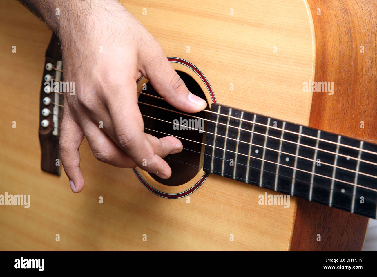 Mann, der Gitarre spielt, HERR#743AB Stockfoto