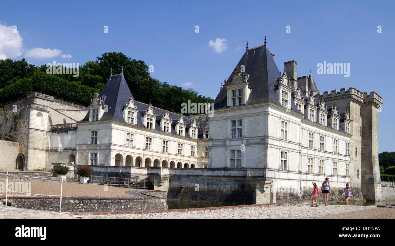 Château de Villandry und Gärten, Loiretal, Frankreich Stockfoto