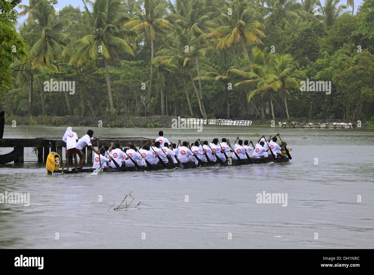 Bootsrennen Punnamada See Alappuzha Kerala Indien Stockfoto