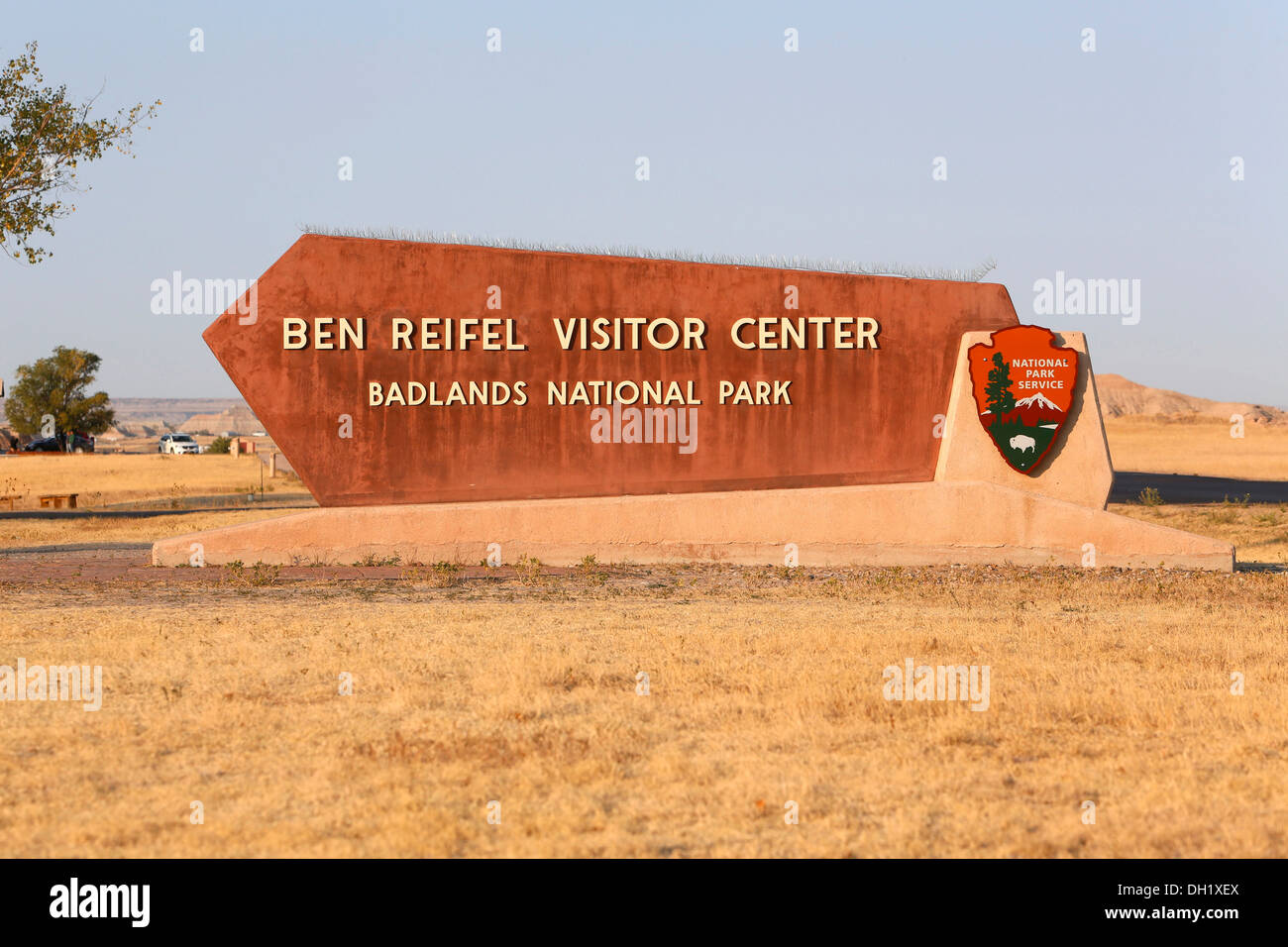 Ben Reifel Visitor Center, Badlands Nationalpark, South Dakota, USA Stockfoto