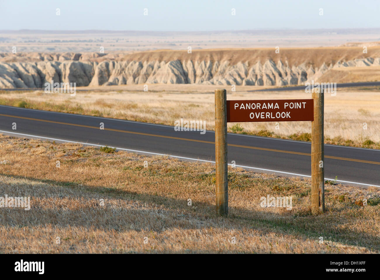 Panorama-Punkt übersehen, Badlands Nationalpark, South Dakota, USA Stockfoto