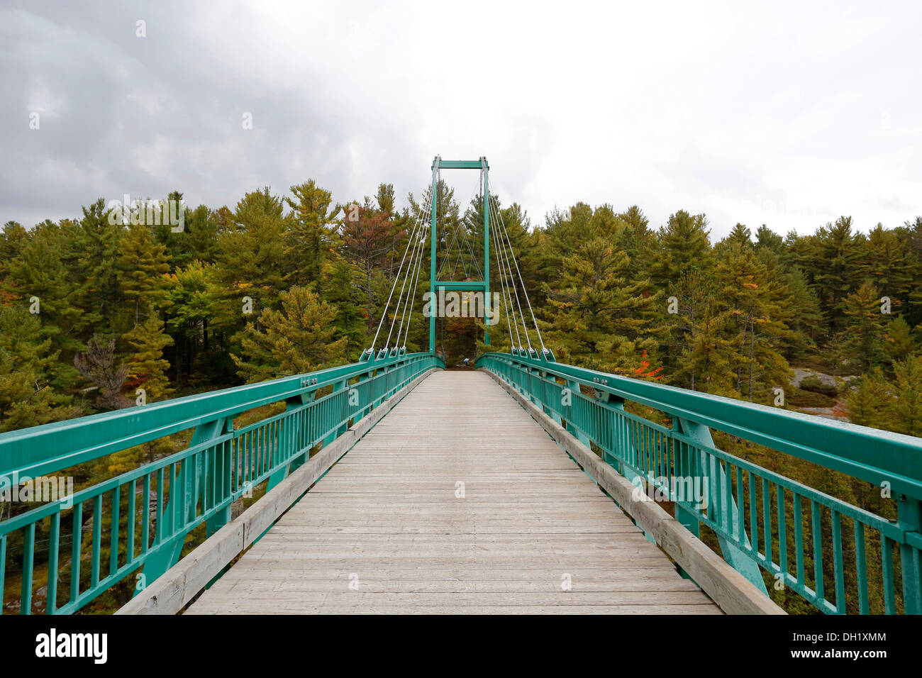 Brücke über den französischen River, Ontario, Kanada Stockfoto