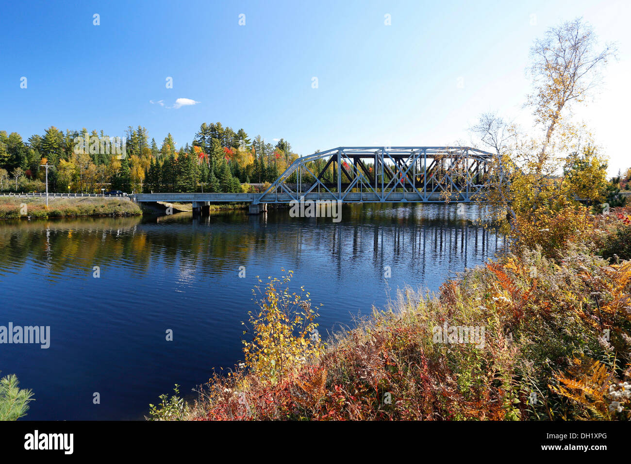 Spanish River Bridge, Kings Highway 17 des Trans-Canada Highway Systems, Ontario, Kanada Stockfoto