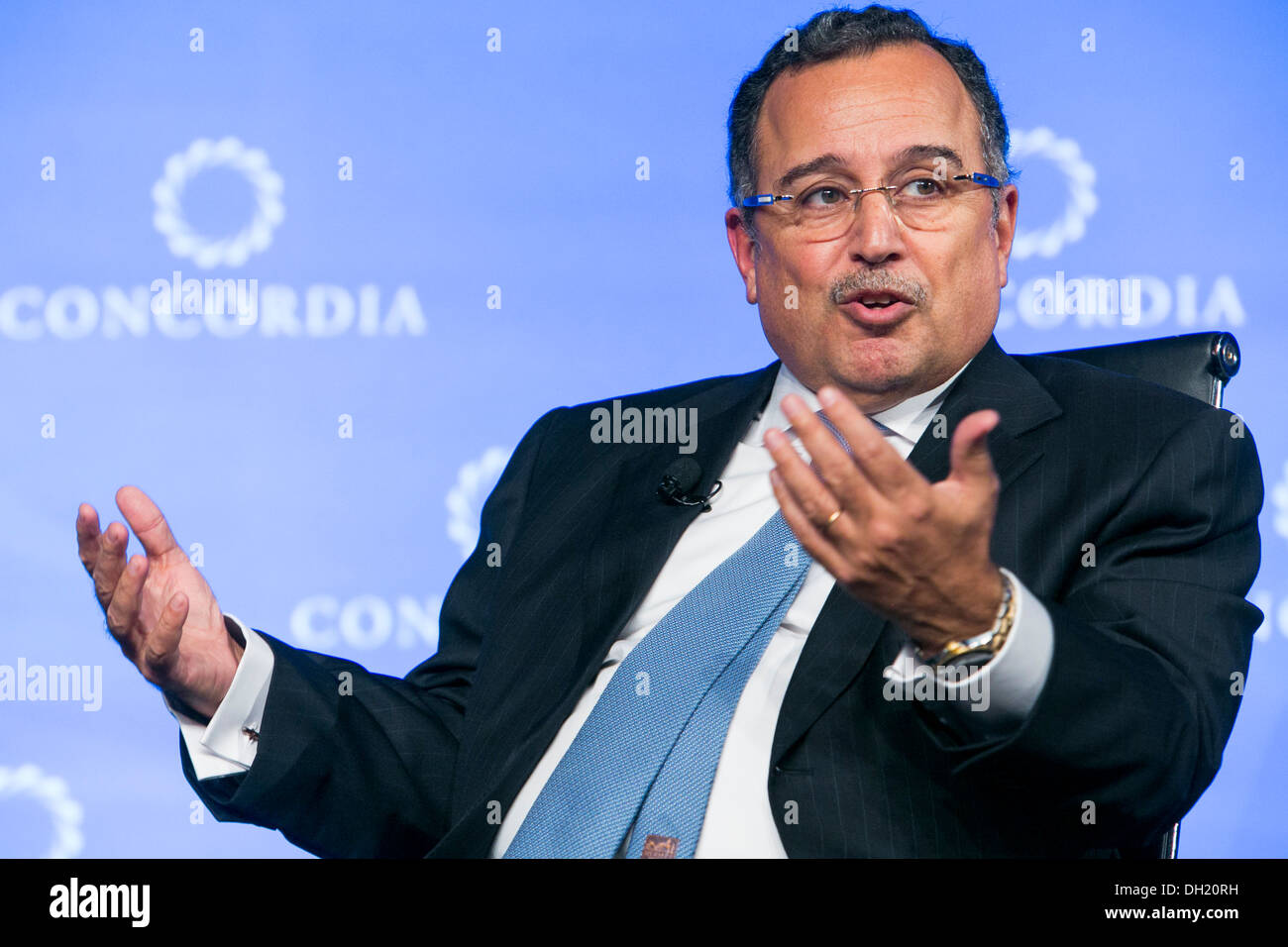 Ägyptische Außenminister Nabil Fahmy. Stockfoto