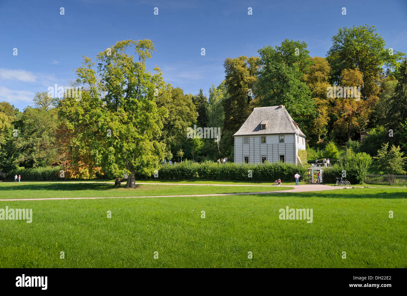 Johann Wolfgang von Goethes Gartenhaus in Weimar, Thüringen Stockfoto