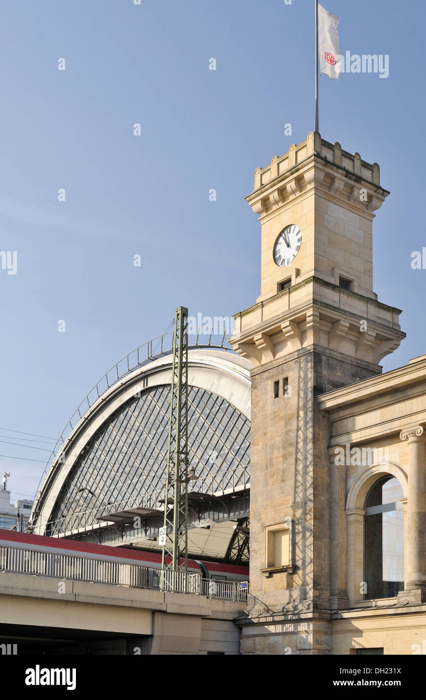 Der Dresdner Hauptbahnhof, Dresden, Sachsen Stockfoto