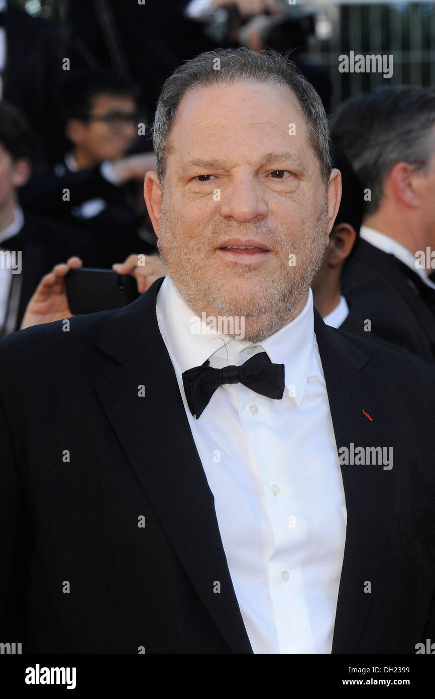 Stadt von Cannes: Harvey Weinstein auf dem roten Teppich vor der Vorführung des "Zulu" auf 2013/05/26 Stockfoto