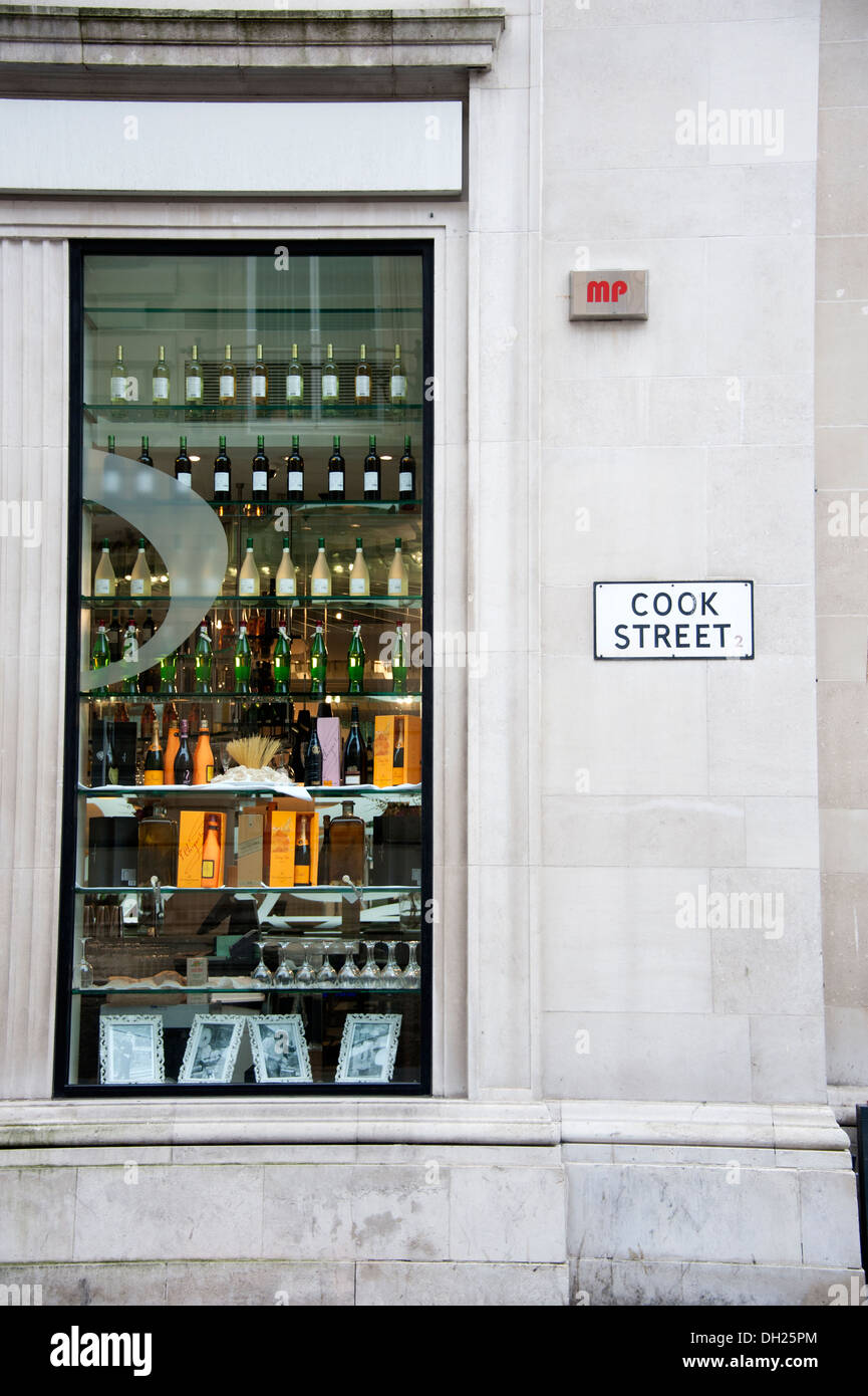 Cook Street Kochen Shop Fenster Olivenöle Stockfoto