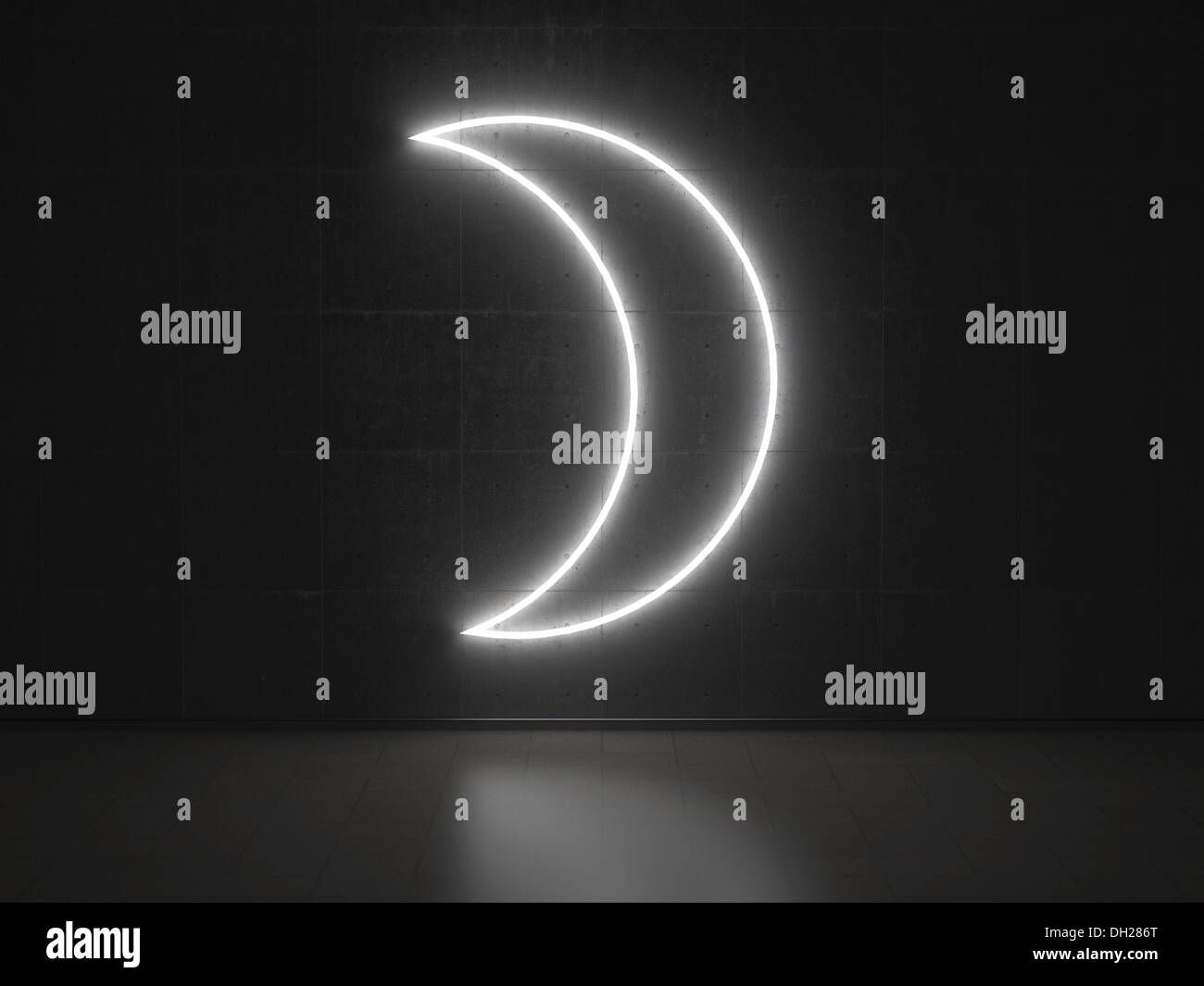 Mond - Serie Neon Signs Stockfoto