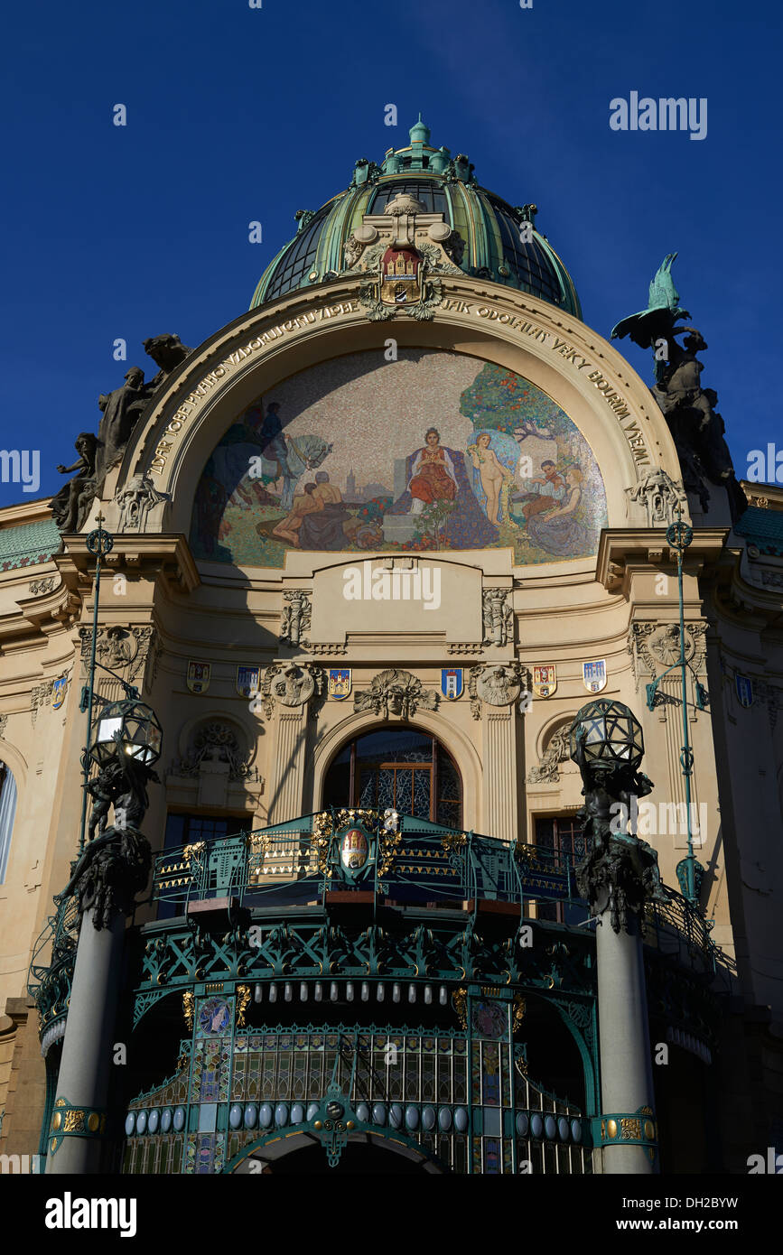 Obecni Dum, Prikopy, Altstadt (UNESCO), Prag Tschechische Republik Stockfoto