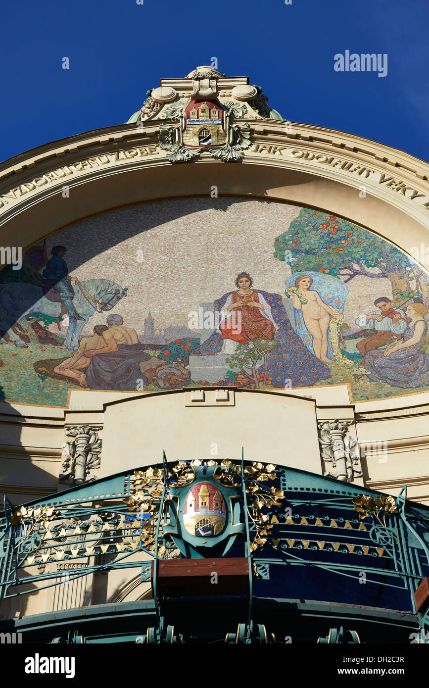 Obecni Dum, Prikopy, Altstadt (UNESCO), Prag Tschechische Republik Stockfoto