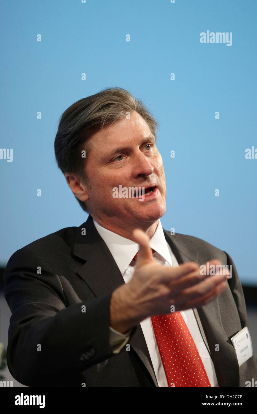 Renato Fassbind, CFO der Credit Suisse, eine Rede auf der Konferenz organisiert von Studenten "Campus for Finance", bei der Stockfoto