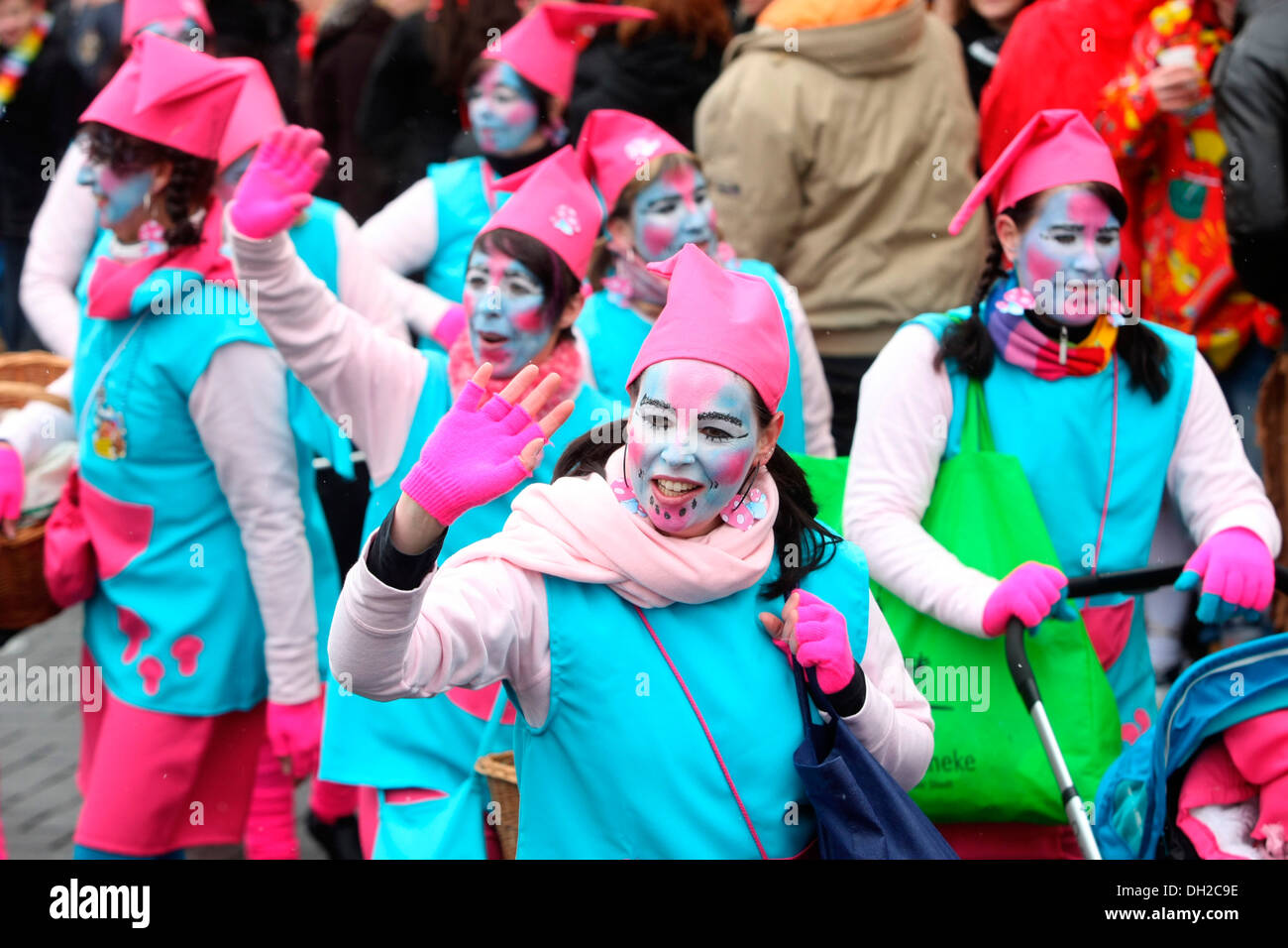 Karnevalsumzug am schmutzigen Donnerstag in Mülheim-Kärlich, Rheinland-Pfalz Stockfoto