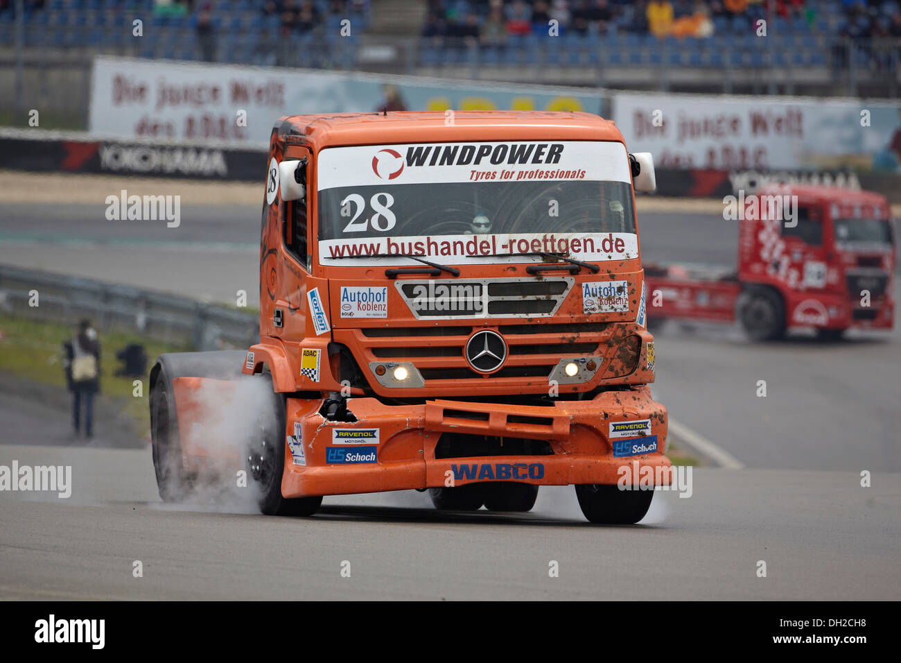 Racing-LKW auf der Grand Prix Kurs des Nürburgring während der Truck Grand Prix 2012, Nürburgring, Rheinland-Pfalz Stockfoto