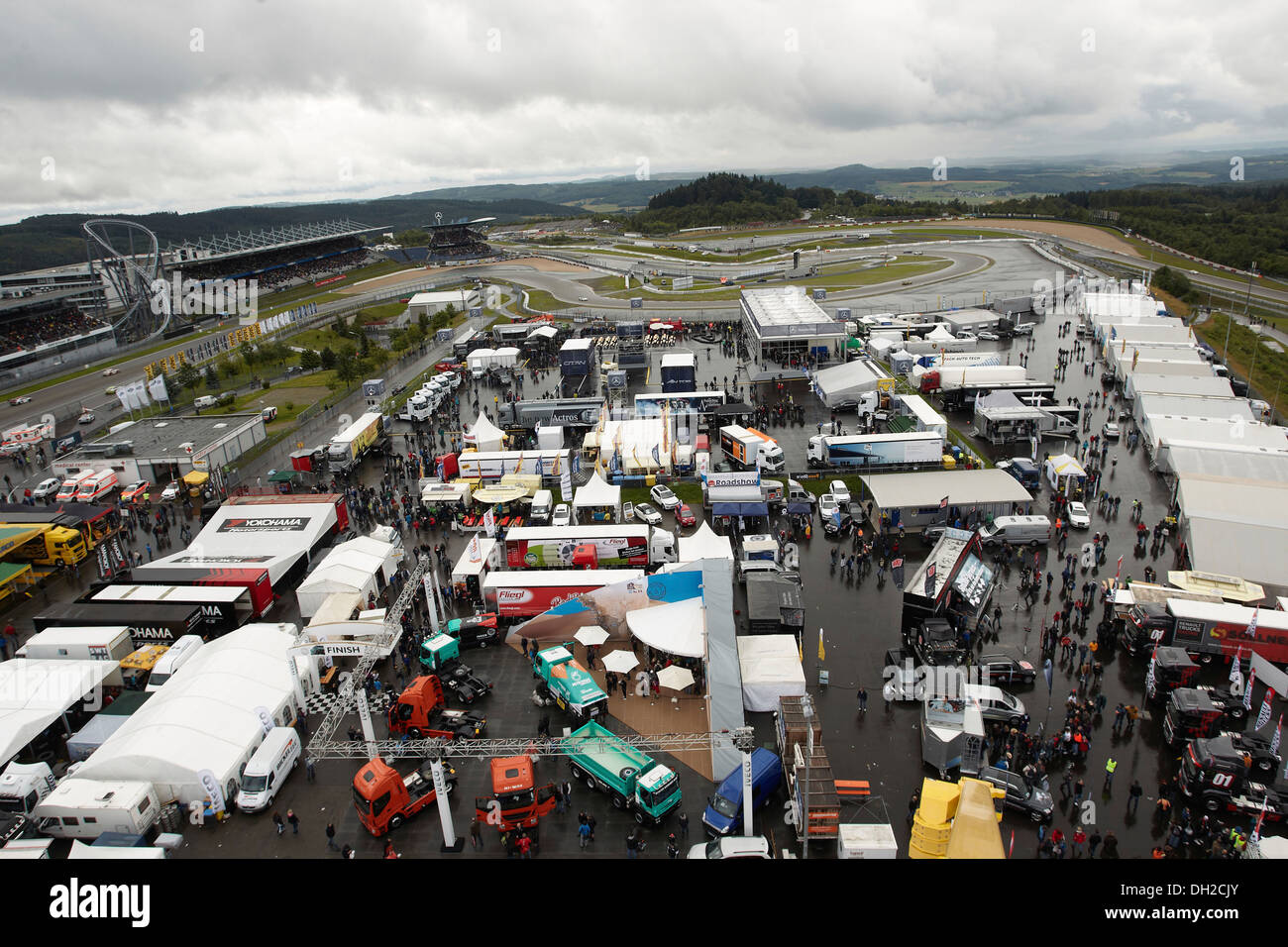 LKW zeigen im Industriepark, Truck Grand Prix 2012, Nürburgring, Rheinland-Pfalz Stockfoto