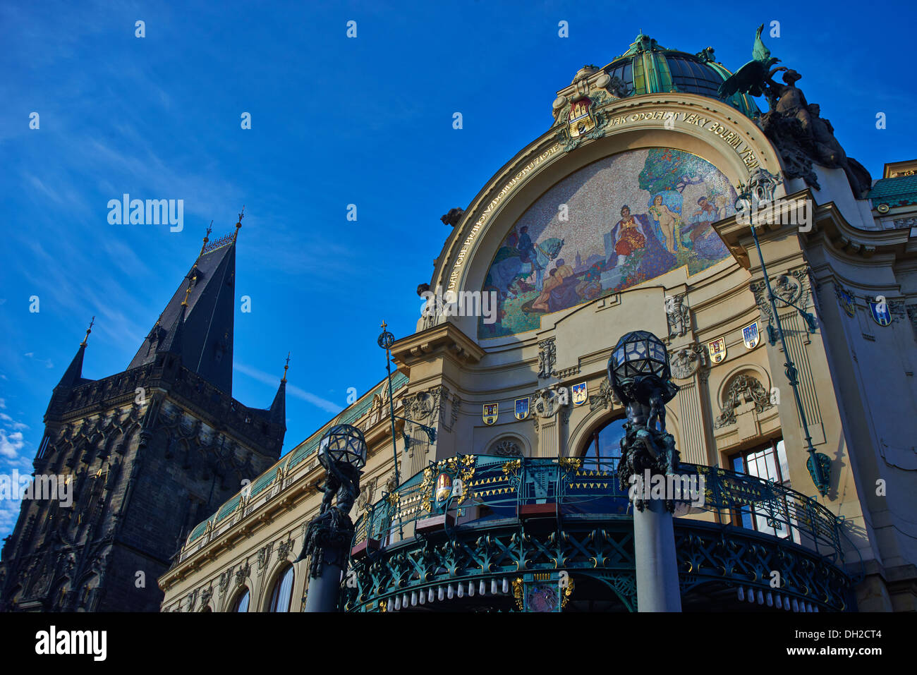 Obecni Dum, Prikopy, Altstadt (UNESCO), Prag Tschechische Republik Stockfoto