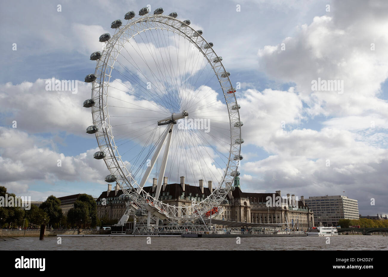 London Eye Riesenrad, 135 m, London, England, Vereinigtes Königreich, Europa Stockfoto