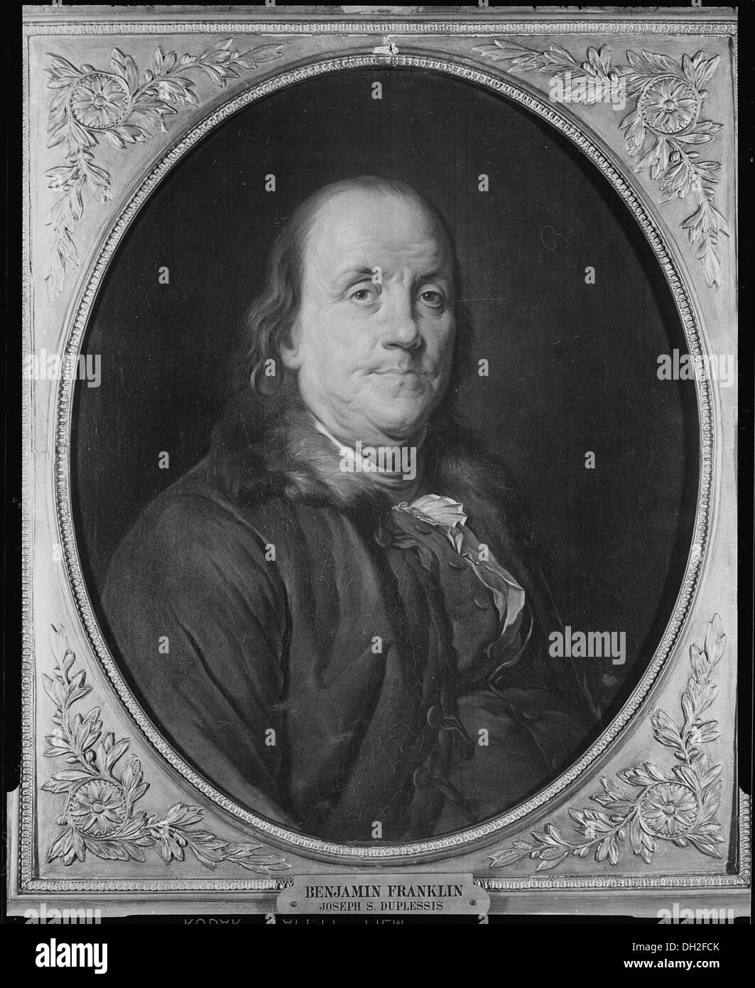 Eine Büste von Benjamin Franklin, einem der Gründungsväter Amerikas, der sein Vermächtnis in Wissenschaft, Politik und Diplomatie repräsentiert. Stockfoto
