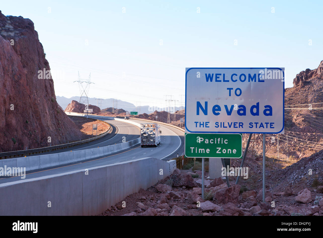 Herzlich Willkommen Sie in Nevada State Zeichen Stockfoto