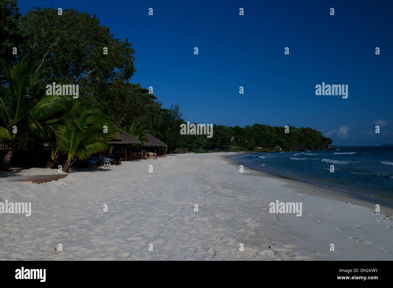 Einsame Sokha Beach, Kampong Saom, Sihanoukville, Kambodscha. Credit: Kraig Lieb Stockfoto