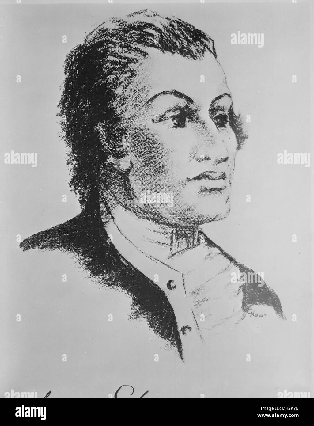 Dies ist eine Büste von Haym Salomon, einem jüdisch-amerikanischen Patrioten und Finanzier während der Amerikanischen Revolution. Er spielte eine Schlüsselrolle bei der Finanzierung der Kontinentalarmee und ist für seine Beiträge zur amerikanischen Unabhängigkeit bekannt. Stockfoto