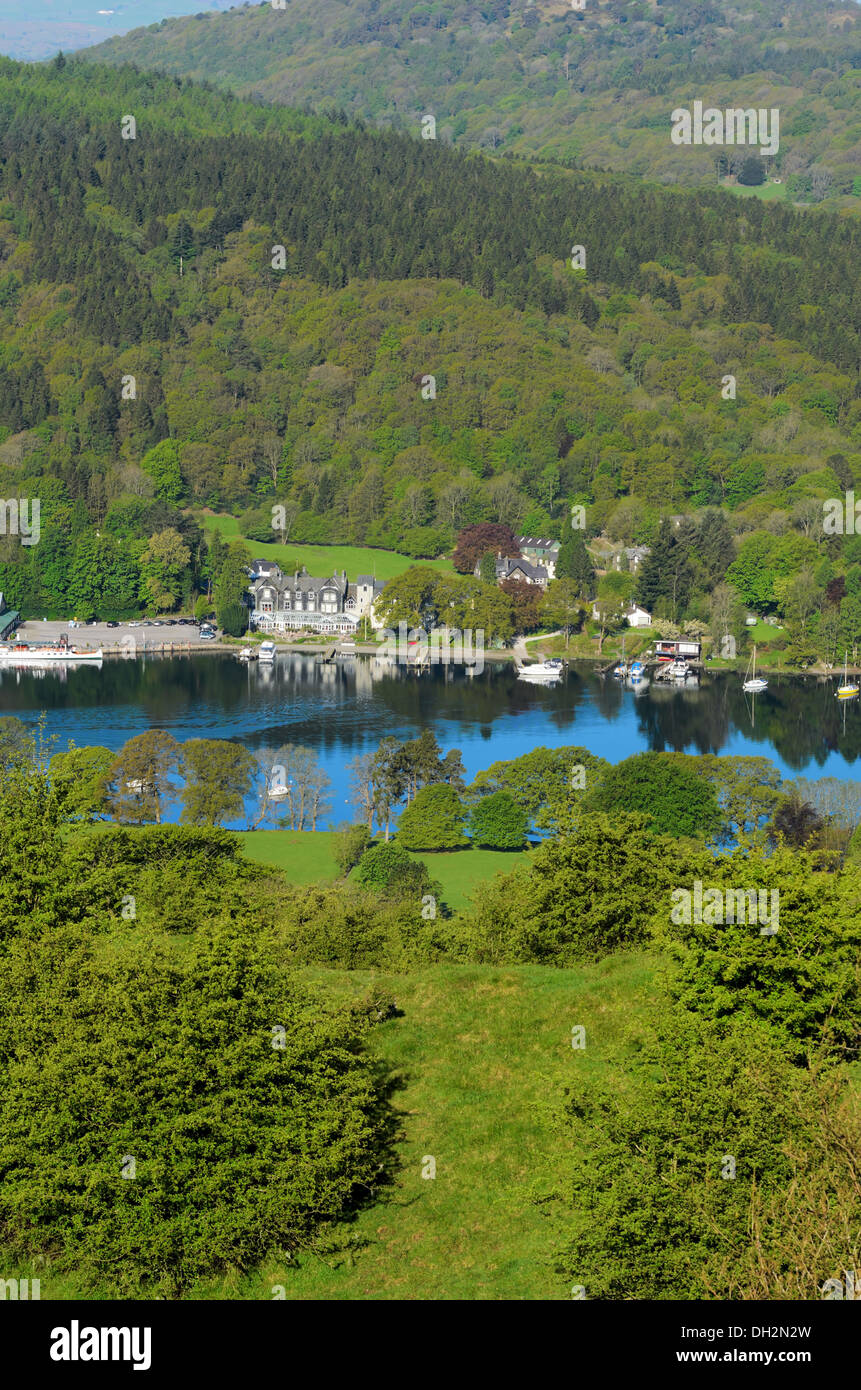 Blick auf Lake Windermere aus Gummers wie im Lake District National Park Cumbria, England Stockfoto