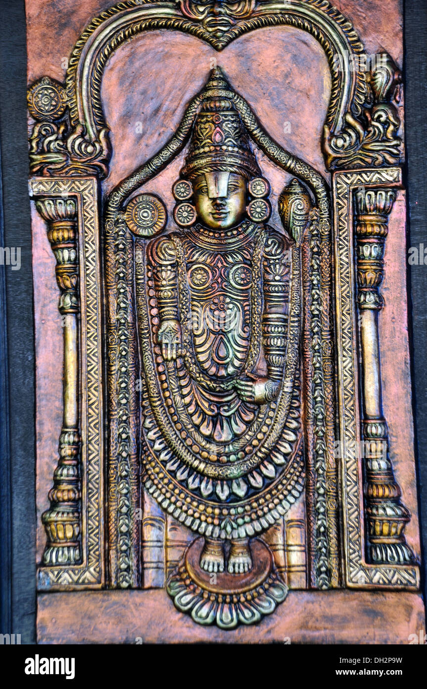 Terrakotta-Kunst von West Bengal Herrn Balaji Indien Stockfoto