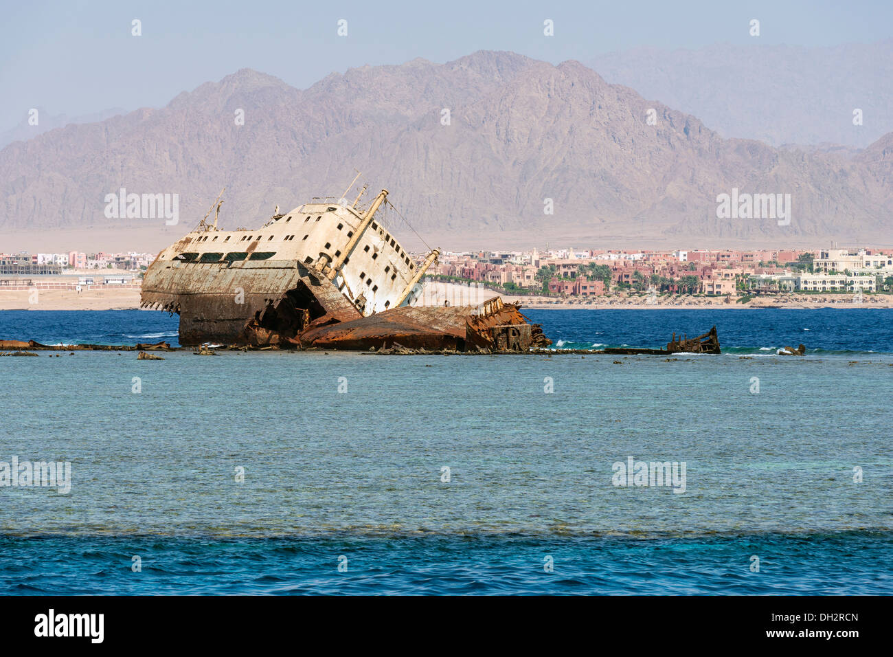 Loullia Wrack am Gordon Reef, Straße von Tiran, Sinai, Ägypten Stockfoto