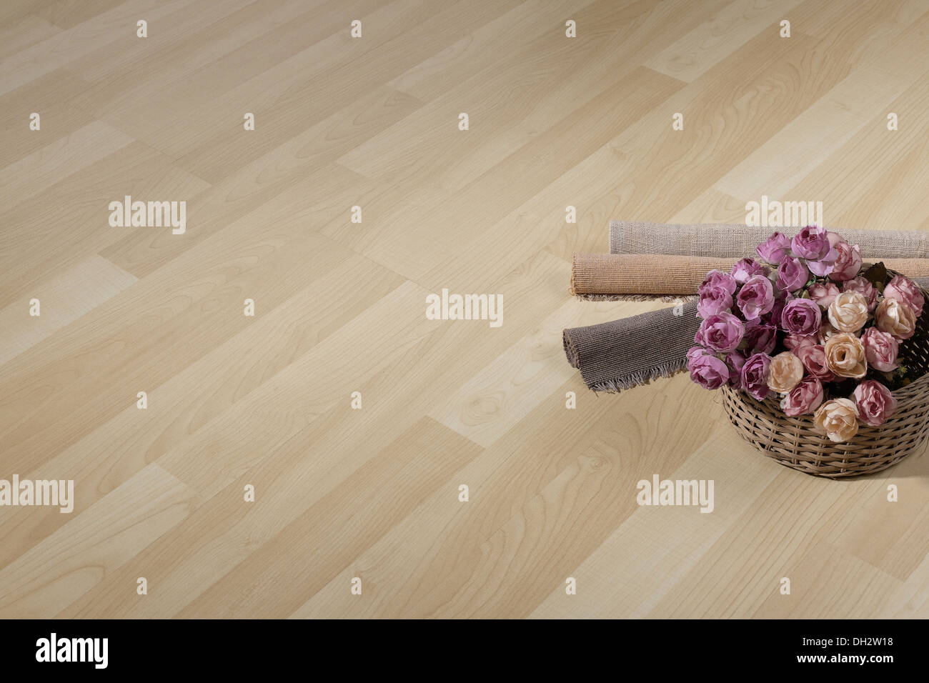 Textur der Holzboden mit dem leeren Raum Stockfoto