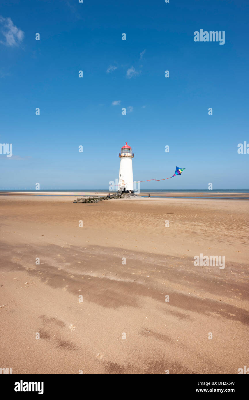 Punkt der Ayr-Talacre, Drachen steigen lassen. Stockfoto