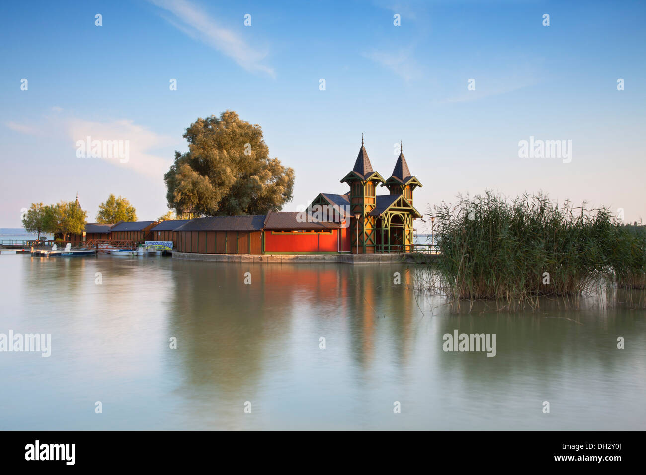 Pier Auf Keszthely Strand Keszthely Plattensee Ungarn