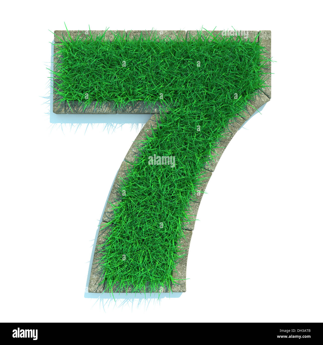 Grass Nummer 3d Render-Illustration Stockfoto