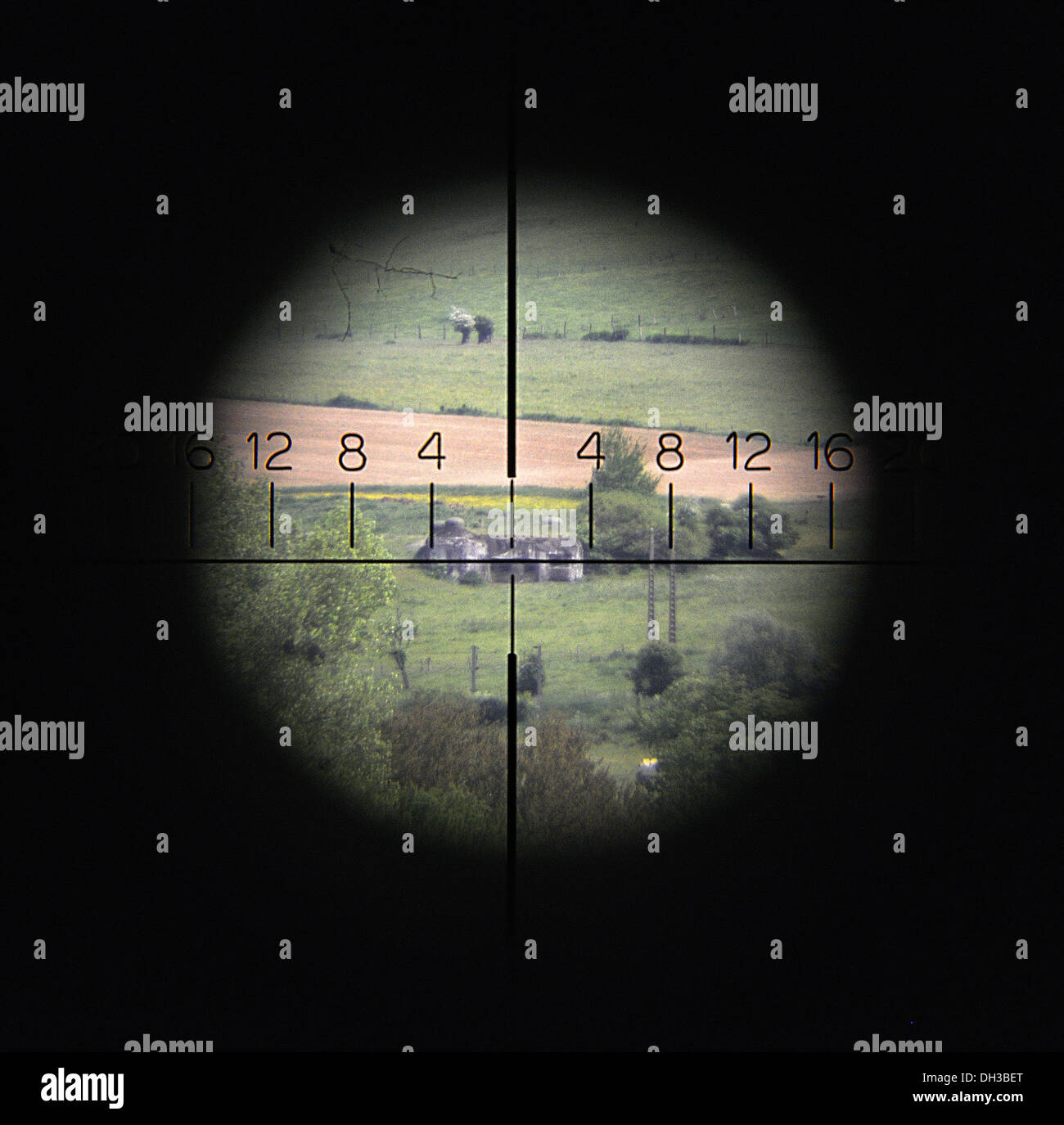 Visier, Villy la Ferte Arbeit, Maginot-Linie. Stockfoto