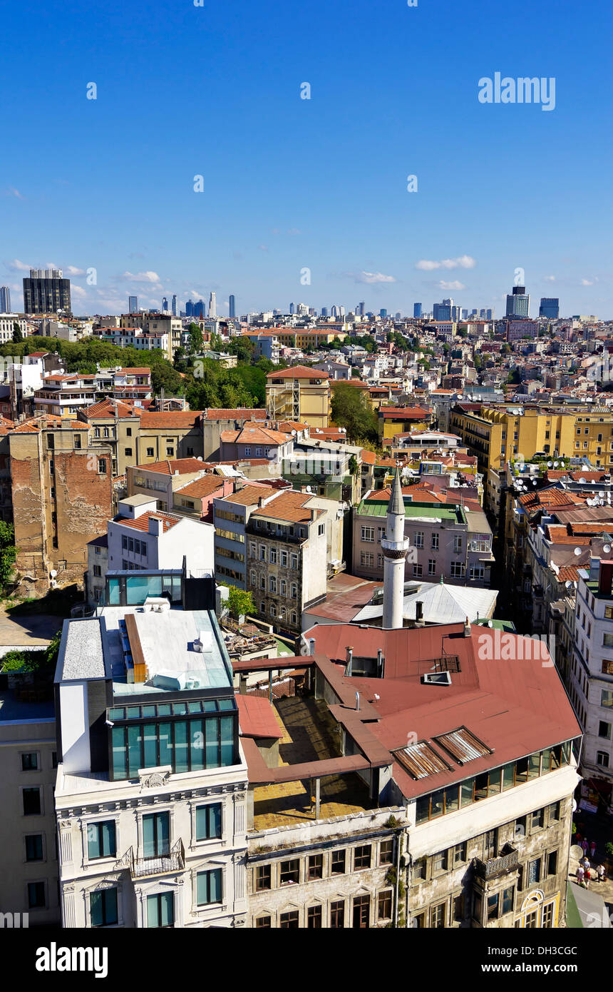 Blick vom Galata-Turm auf die Stadt, Istanbul, Türkei, Naher Osten Stockfoto