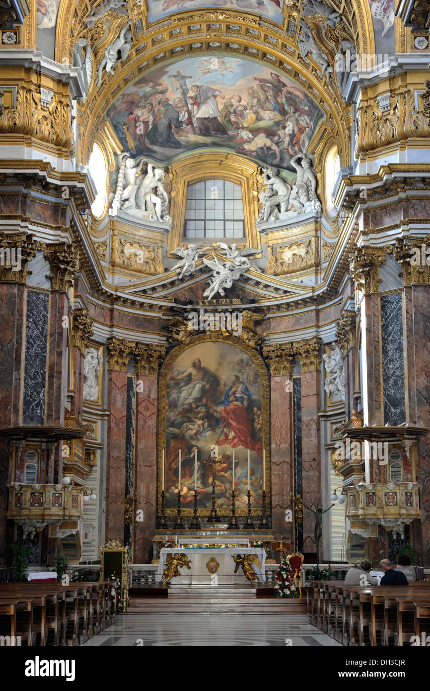 Italien, Rom, Kirche Santi Ambrogio e Carlo al Corso Stockfoto